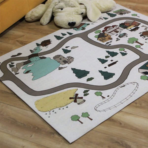 Children's carpet, dog to cuddle and carpet for children's room, sustainable and child-friendly products made of cork