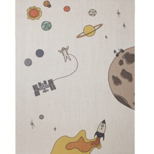 Spielteppich Space Walk aus veganem Leder für Kinder, Korkteppich und Spielmatte in einem aus ekologischen Materialien