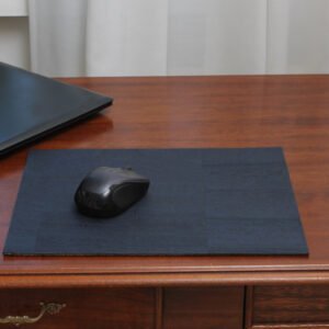 Mouse pad, blue, midnight blue, cork, cork leather, cork fabric, vegan, sustainable, non-toxic, anti-allergenic