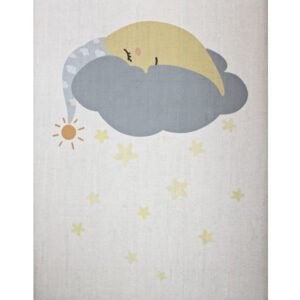 Spielteppich Dreaming Moon aus veganem Korkleder für Kinder, Korkteppich und Spielmatte in einem aus ekologischen Materialien