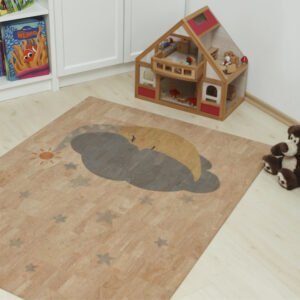 Wooden toys and carpets for children's rooms, sustainable and child-friendly products made of cork