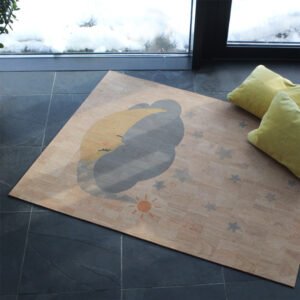 Spielteppich Dreaming Moon aus veganem Korkleder für Kinder, Korkteppich und Spielmatte in einem aus ekologischen Materialien
