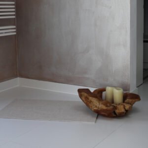 bathroom rug, natural product cork, cork carpet cream