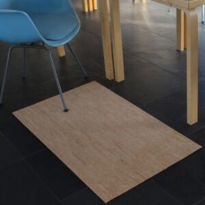wohnzimmer teppich natur aus kork, veganes korkleder, nachhaltiges korkteppich
