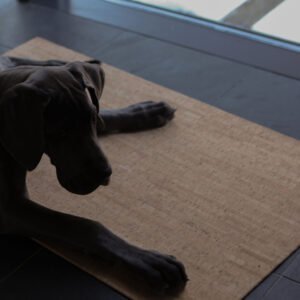 dog mat, natural cork carpet, vegan cork leather, sustainable cork carpet