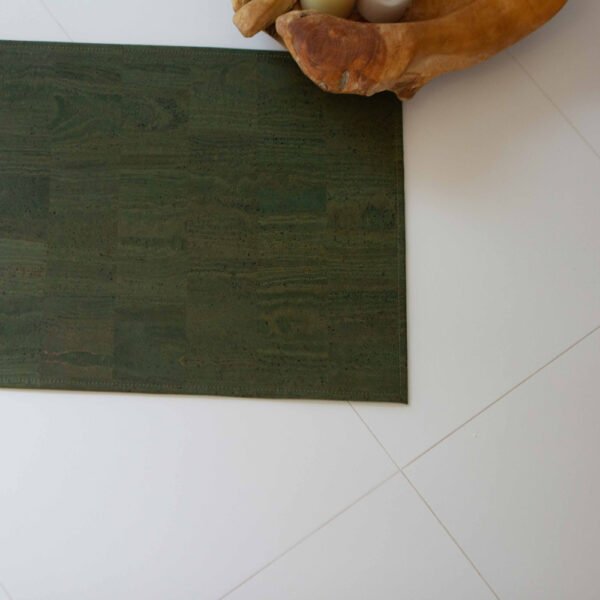 bathroom carpet, natural product cork, cork carpet olive green