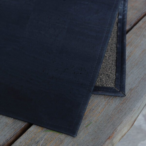 midnight blue, natural grain, cork carpet, vegan cork leather, sustainable cork carpet